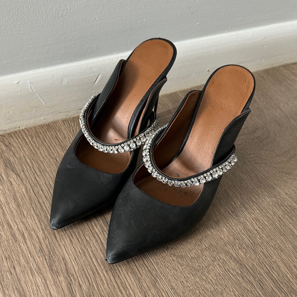 Kurt Geiger London Duke Crystal Strap Pointed Toe Mule
